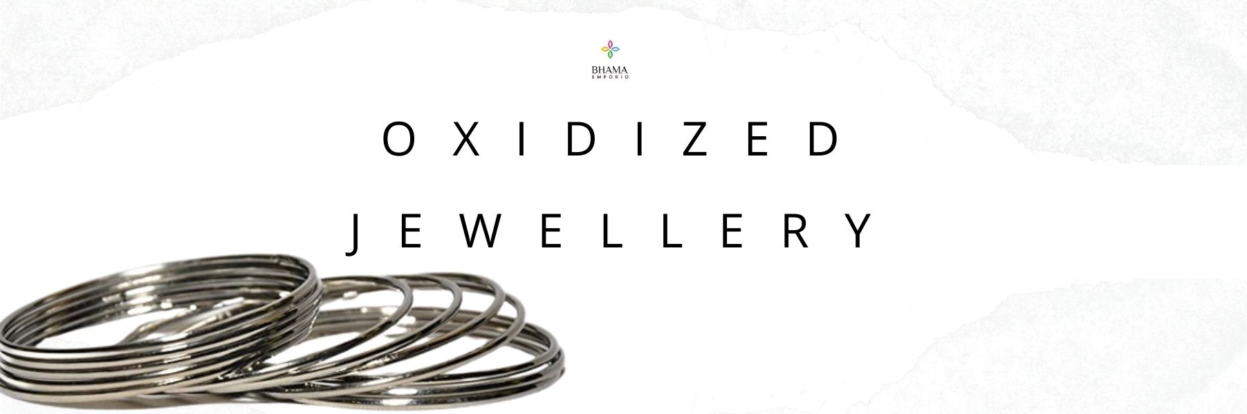 The styling of the dramatic beauty  Black metal jewellery